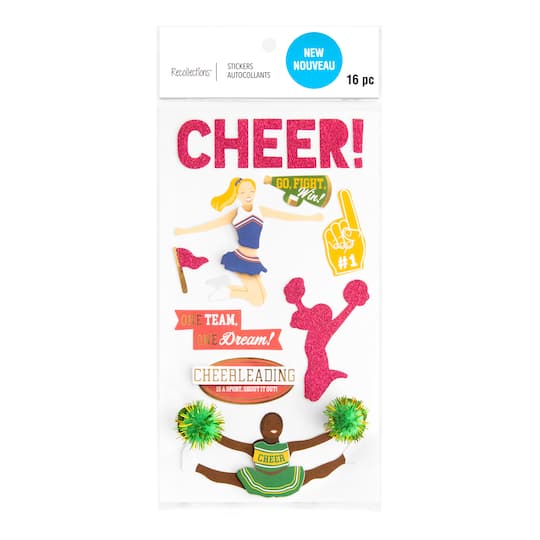 Cheerleading Dimensional Stickers by Recollections&#x2122;